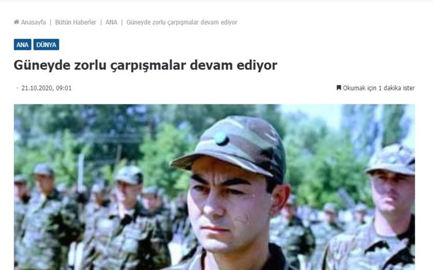 Ermənistan mətbuatı Sərdar Ortacı Qarabağda &ldquo;öldürdü&rdquo; - FOTO