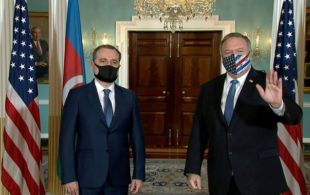 Ceyhun Bayramovla&nbsp;Mayk Pompeo arasında görüş olub -&nbsp;&nbsp;XİN-dən açıqlama + VİDEO