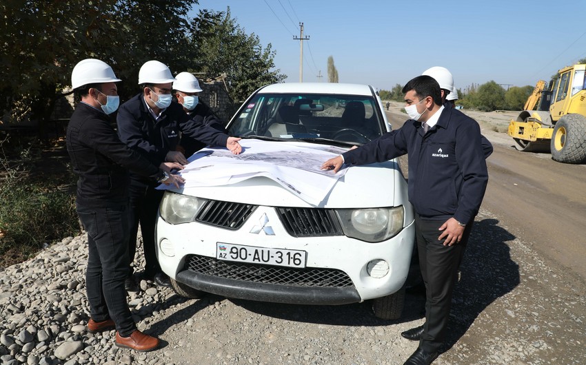 İşğaldan azad olunmuş ərazilərə qaz çəkilişinə start verildi