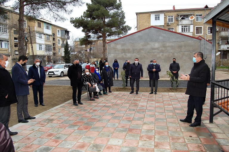 Şirvan şəhərində yeni nümunəvi məhəllənin açılışı oldu - FOTOLAR