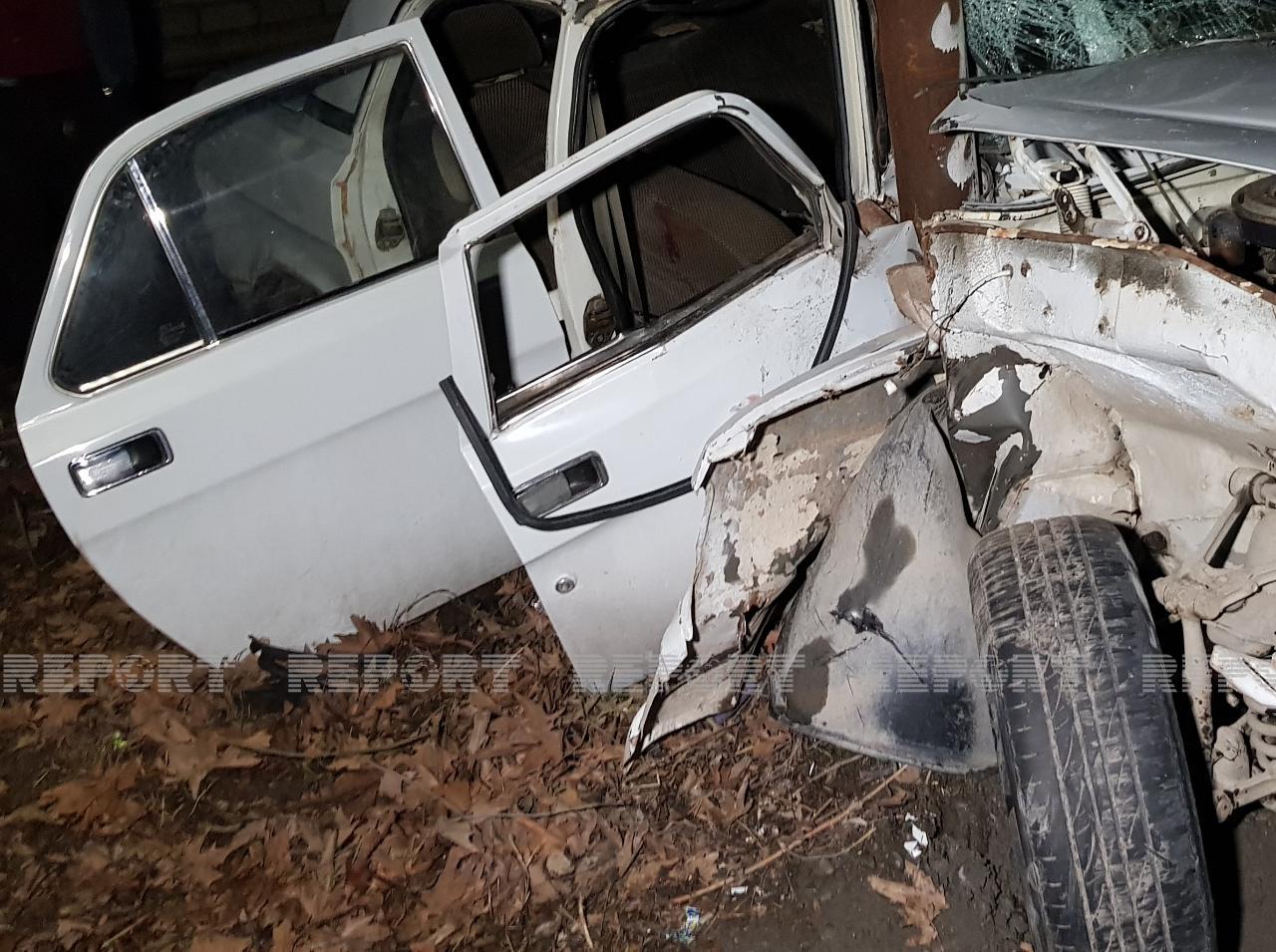 Göyçayda ağır qəza:&nbsp;sürücü və oğlu yaralanıb