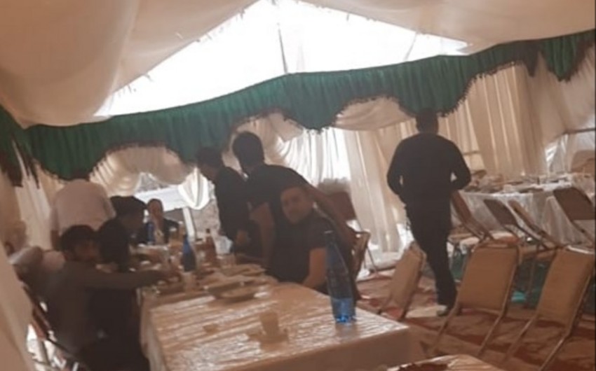 Həyətdə keçirilən toy məclisi dayandırıldı, sahibi və qonaqlar cərimələndilər - FOTO