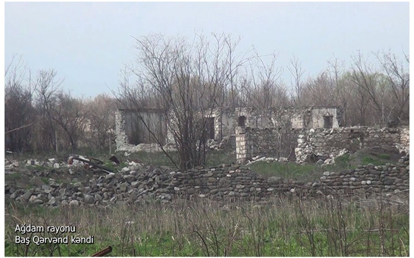 Müdafiə Nazirliyi Ağdamdan yeni görüntülər yaydı - VİDEO