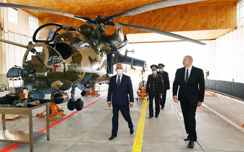 İlham Əliyev Əlahiddə Ümumqoşun Ordunun hərbi aerodromunun - Açılışında + FOTO