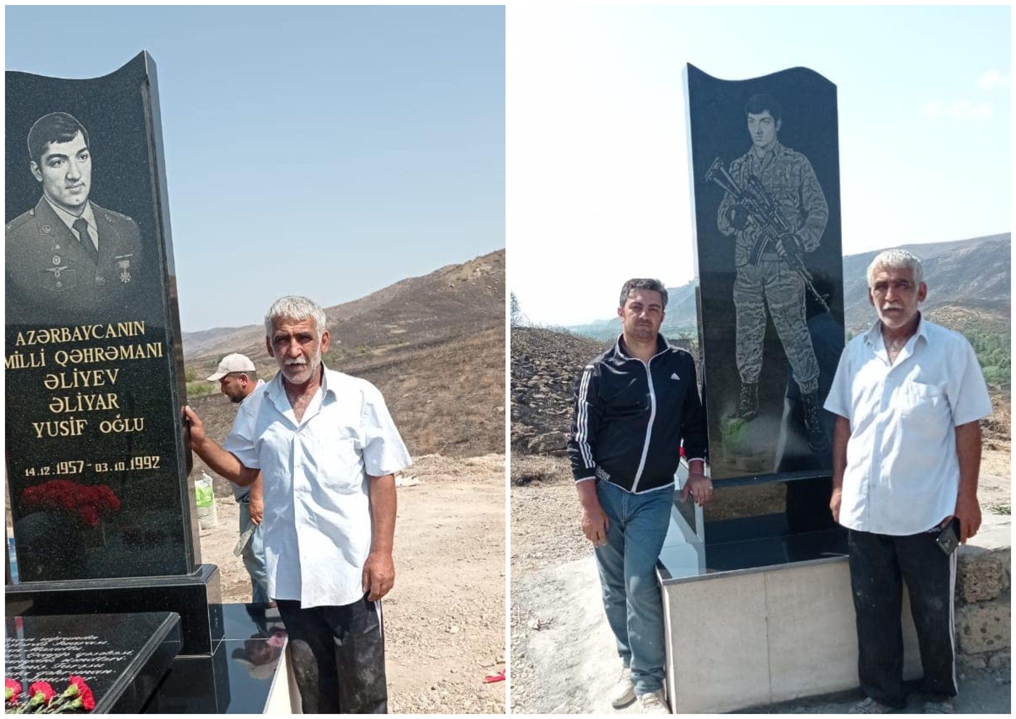 Milli Qəhrəman&nbsp;Əliyar Əliyevin Qubadlıda dağıdılmış məzarı bərpa olunub - FOTO