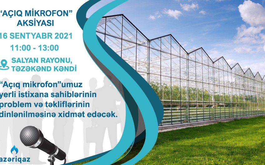 "Azəriqaz&rdquo; Salyanda &ldquo;Açıq mikrofon&rdquo; aksiyası keçirəcək