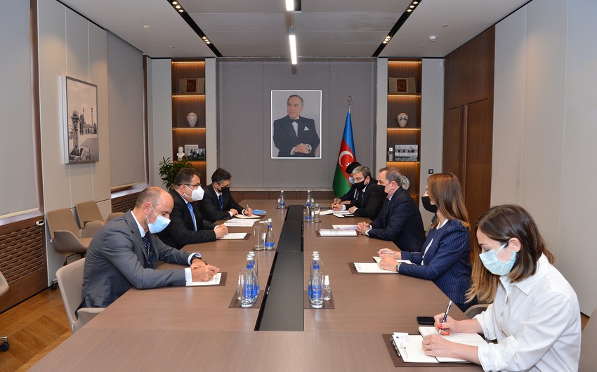 Ceyhun Bayramov Aİ-nin Azərbaycandakı nümayəndəliyinin yeni rəhbərini qəbum etdi - FOTO