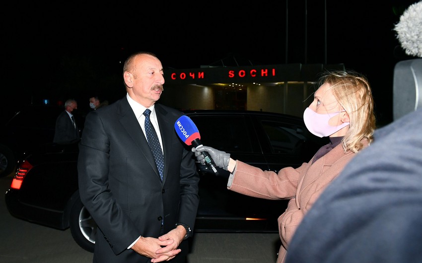 Prezident&nbsp;İlham Əliyev &ldquo;Rossiya1&rdquo; telekanalına açıqlama verib: "Yollarının açılması, delimitasiya ilə bağlı..."