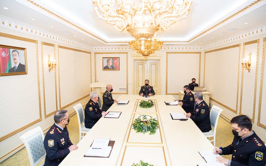 DİN-də Kollegiya iclası: generallar hesabat, nazir tapşırıqlar verdi - FOTO