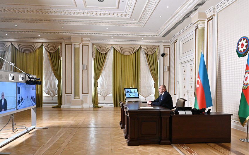 İlham Əliyev iranlı naziri videoformatda qəbul edib: "Ermənistandan da&nbsp;müsbət xəbərlər alırıq"&nbsp;- FOTO (Yenilənib)