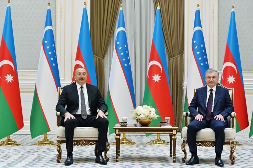 Azərbaycan və Özbəkistan prezidentlərinin məhdud və geniş tərkibdə görüşü olub - FOTOLAR (Yenilənib)