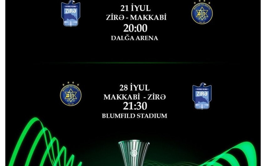 "Zirə"nin "Makkabi" ilə oyunlarının vaxtı açıqlanıb