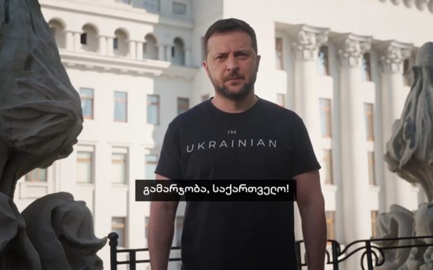 Zelenski Tbilisidəki mitinqçilərə səsləndi: "Heç vaxt təslim olmayacağıq, addımlayın, biz sizə kömək edəcəyik!&rdquo;