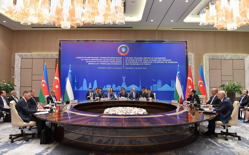 AZƏRBAYCAN, TÜRKİYƏ VƏ ÖZBƏKİSTAN ARASINDA YENİ BƏYANNAMƏ İMZALANDI - Nazirlər birgə mesajlar verdi (FOTOLAR)