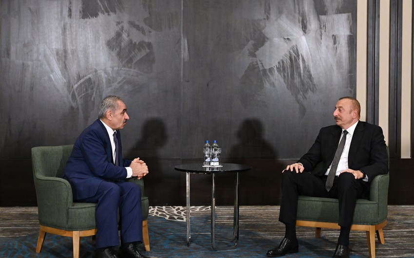 Prezident İlham Əliyev Konyada Fələstinin Baş naziri ilə görüşüb - Müzakirə (FOTO)