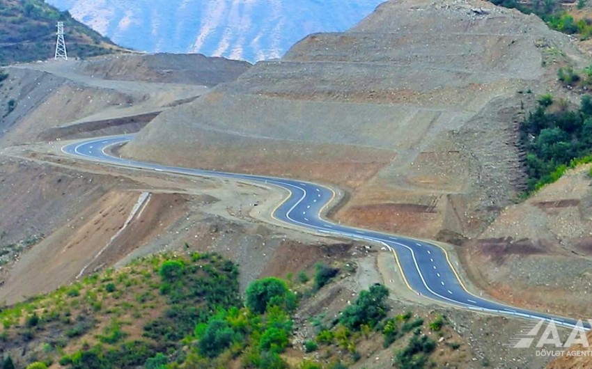 Laçın şəhərindən yan keçən yeni avtomobil yolunun tikintisi başa çatıb - FOTOLAR