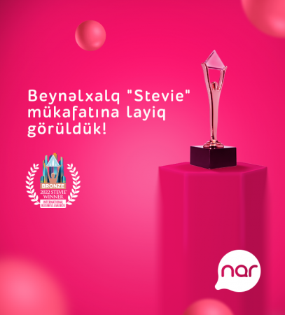 &ldquo;Nar&rdquo; nüfuzlu beynəlxalq mükafata layiq görülüb