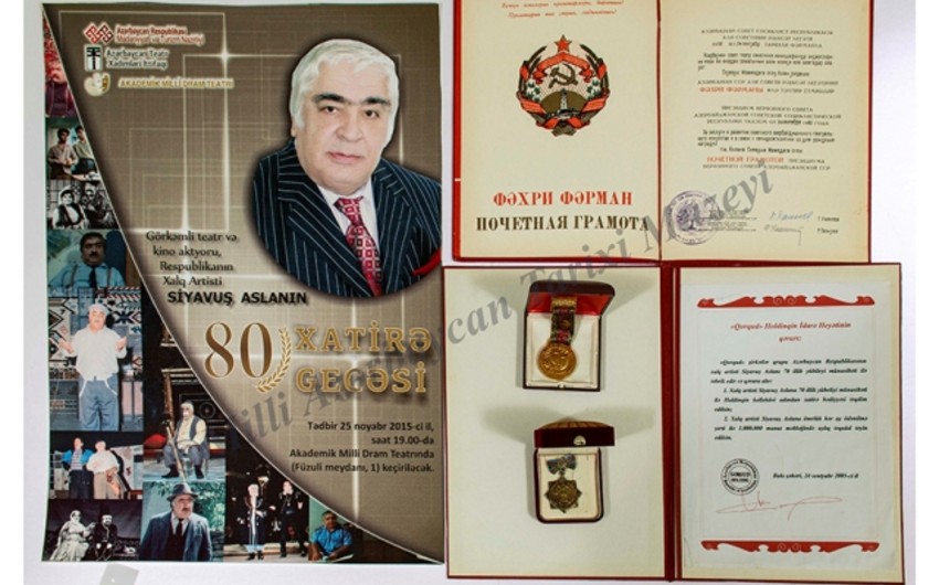 Xalq artisti Səyavuş Aslana məxsus əşyalar muzeyə verilib
