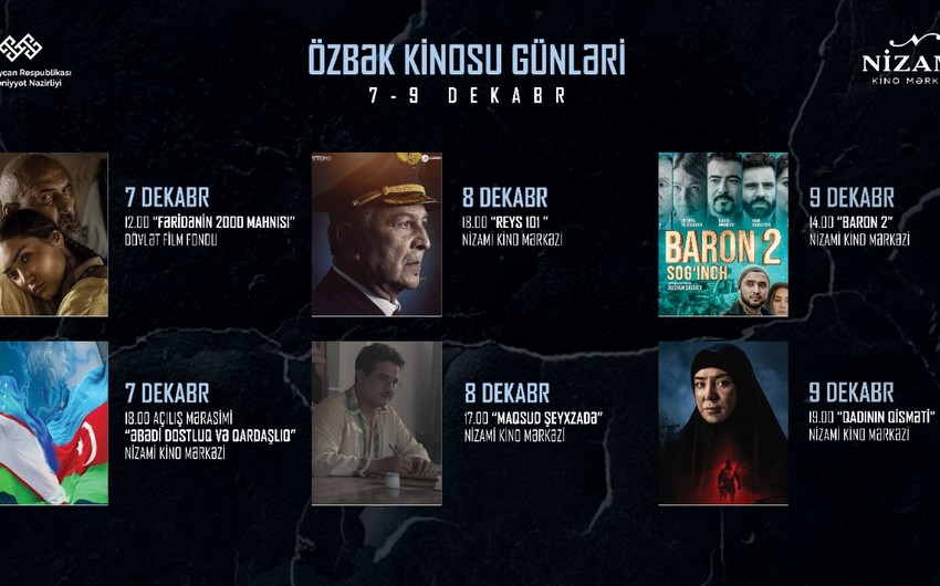 Azərbaycanda Özbəkistan Kinosu Günləri keçiriləcək - Bu tarixlərdə