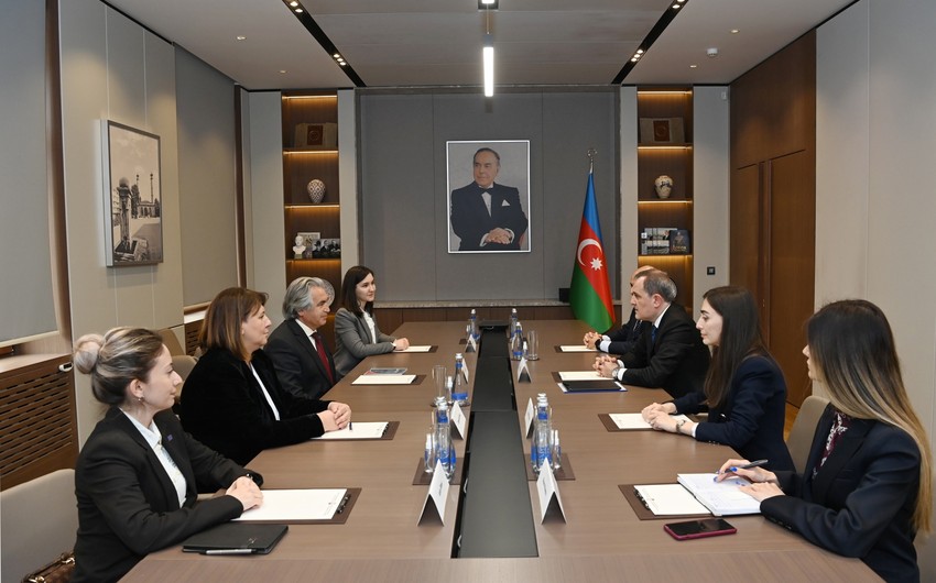 Ceyhun Bayramov&nbsp;Öcal Oğuzun rəhbərlik etdiyi nümayəndə heyəti ilə görüşüb