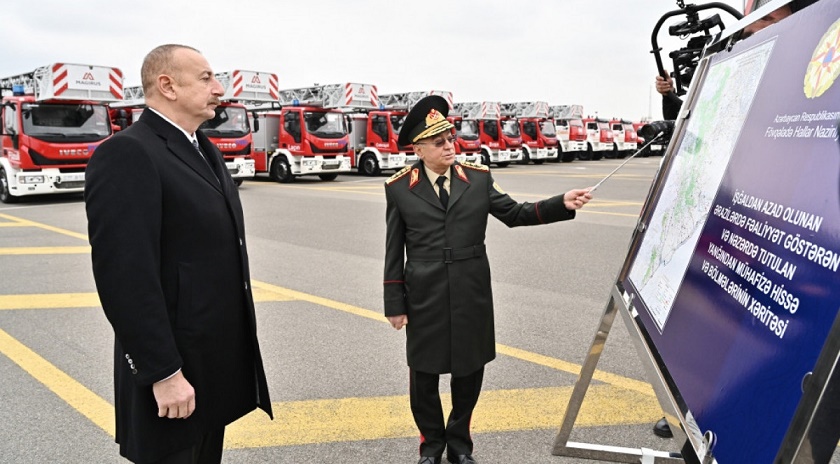 Prezident yeni alınmış xüsusi təyinatlı texnikalar və təcili tibbi yardım avtomobilləri ilə tanış olub -&nbsp; Kəmaləddin Heydərovla Zaur Əliyev&nbsp;hesabat verib (FOTOLAR)