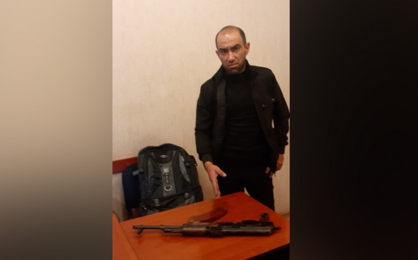 Bakıda avtomat silahla dolaşan şəxs tutuldu - FOTO
