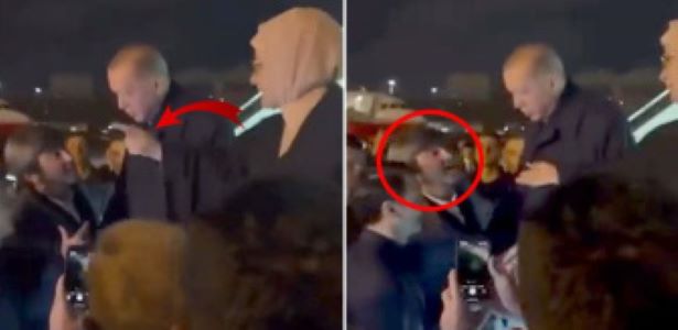 Ərdoğanın xanımı Ridvan Dilmənə "barmaq silkələdi": "Çəkil oradan" - VDEO/FOTOLAR