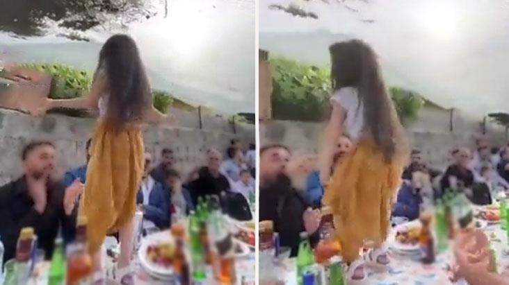 Kayseridə içki məclisində rəzalət: azyaşlı qızı masaya çıxarıb oynatdılar