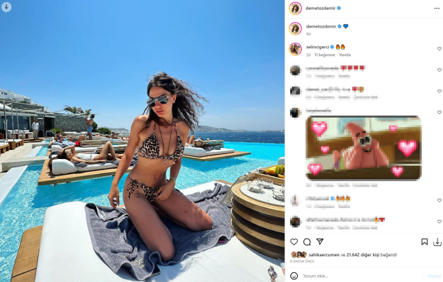 Türk aktrisa "İnstagram"ı "çalxalayır"