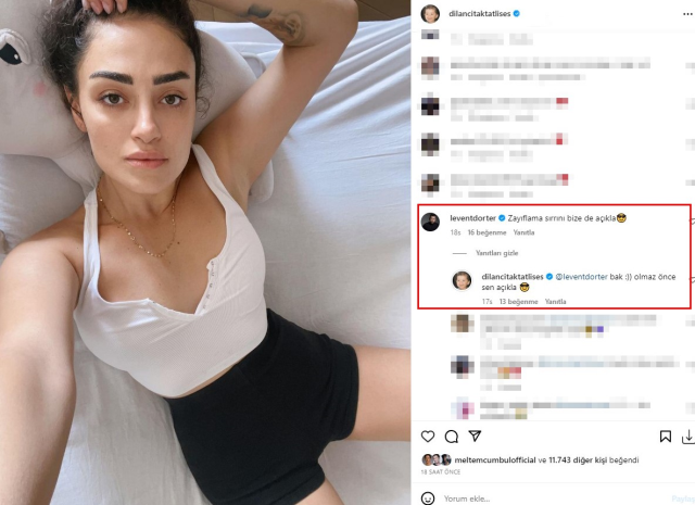 İbrahim Tatlısısin qızının yataqda verdiyi pozaya ərindən reaksiya: "...sirrini açıqla" - FOTO