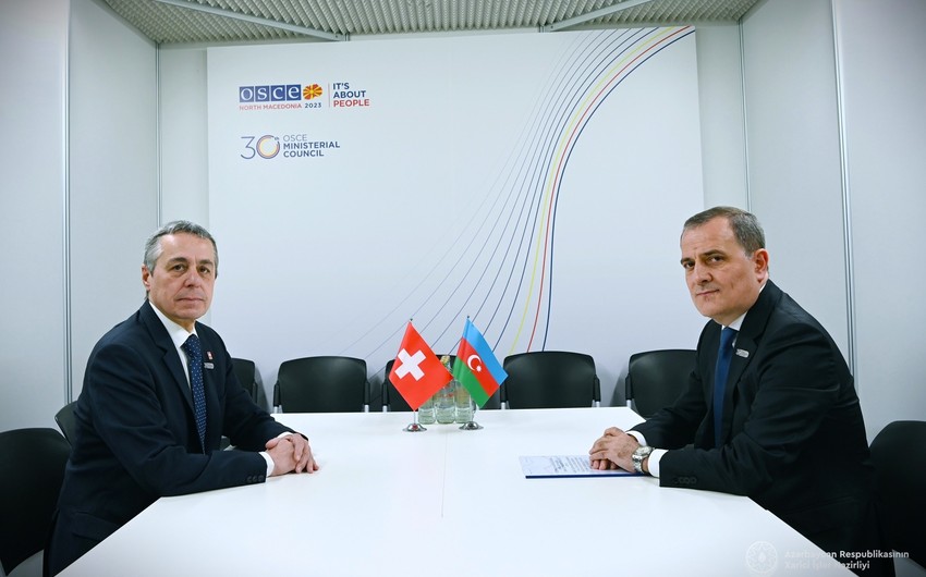 Ceyhun Bayramov İsveçrə XİN başçısı ilə görüşüb