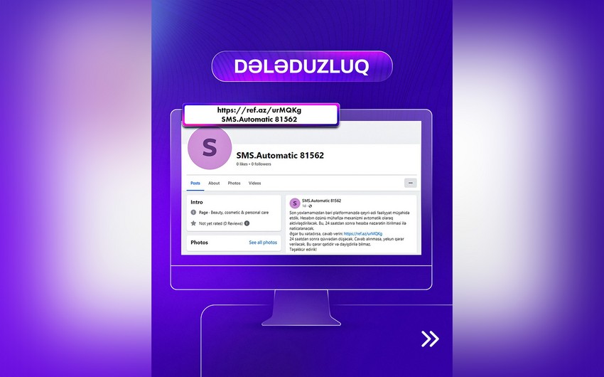 &ldquo;Facebook&rdquo; hesabları ilə bağlı - Xəbərdarlıq