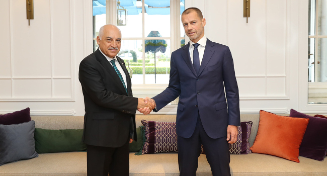 TFF rəhbəri UEFA prezidenti ilə görüşüb