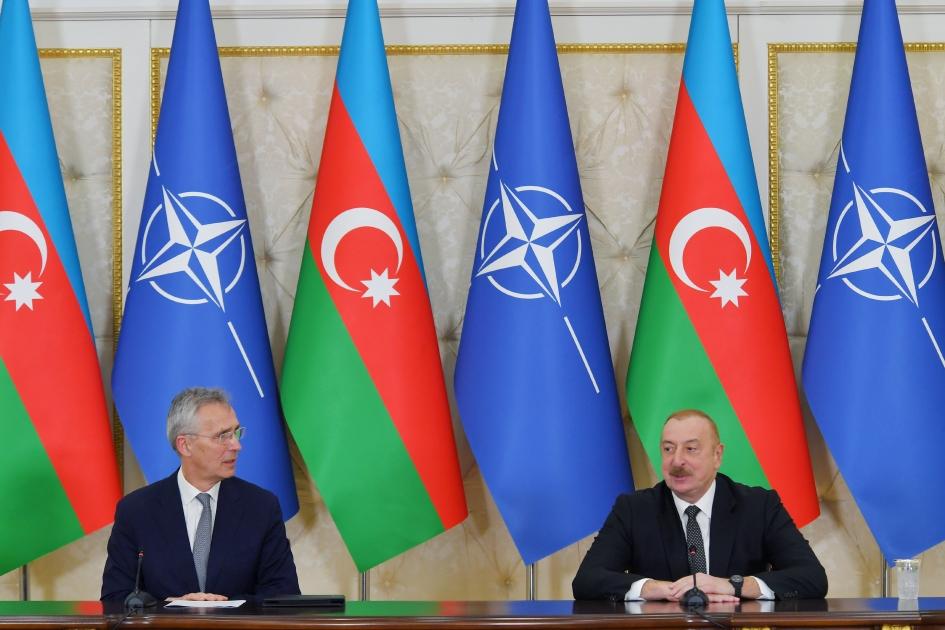 NATO-nun Baş katibi Bakıda: "Cənubi Qafqaz regionunda sülh çox vacibdir" -&nbsp;İlham Əliyevlə görüş olub (FOTOLAR) - Yenilənib