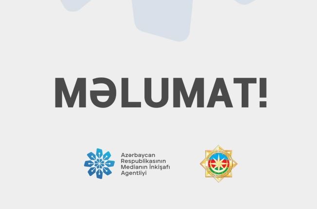 DTX&nbsp;və MEDİA birgə məlumat yaydı - Xəbərdarlıq