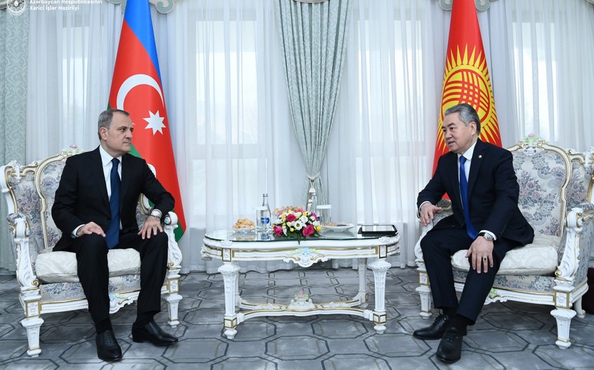Ceyhun Bayramov Bişkekdə: nazir&nbsp;Ata-Beyit Memorial Kompleksi ziyarət edib, həmkarı ilə görüşüb - FOTOLAR