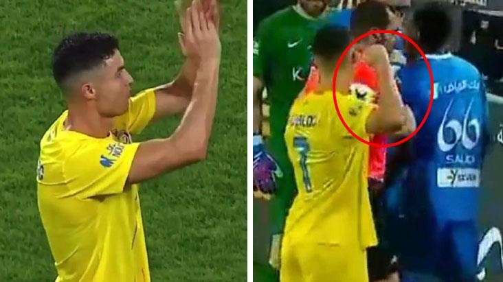 Kriştiano Ronaldo hakimə yumruq qıcadı - FOTO