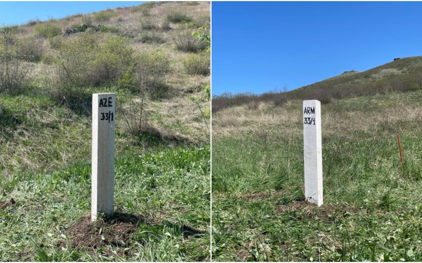 Kirants kəndində sərhəd dirəkləri quraşdırılıb