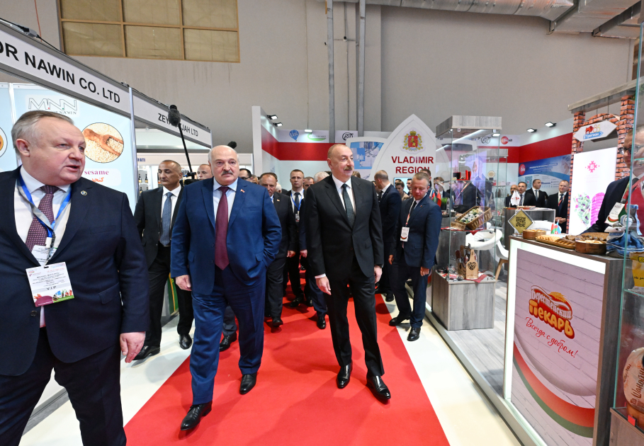 Əliyevlə Lukaşenko &ldquo;Caspian Agro&rdquo; və &ldquo;InterFood Azerbaijan&rdquo; sərgiləri ilə tanış olublar -&nbsp;FOTOLAR