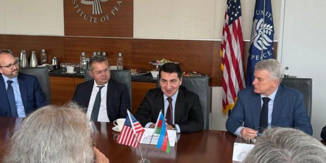 Hikmət Hacıyev: "ABŞ Sülh İnstitutuna təşəkkür edirik&rdquo;