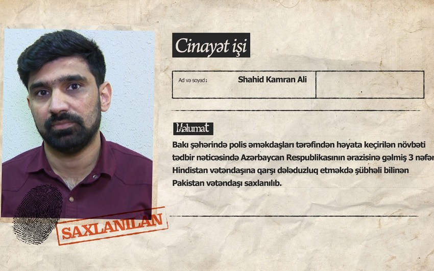 Bakıda pakistanlı saxlanılıb - VİDEO