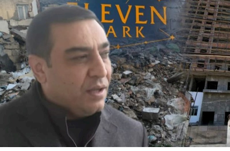Bakıda tikinti şirkəti insanların başına daş yağdırır -&nbsp;VİDEO