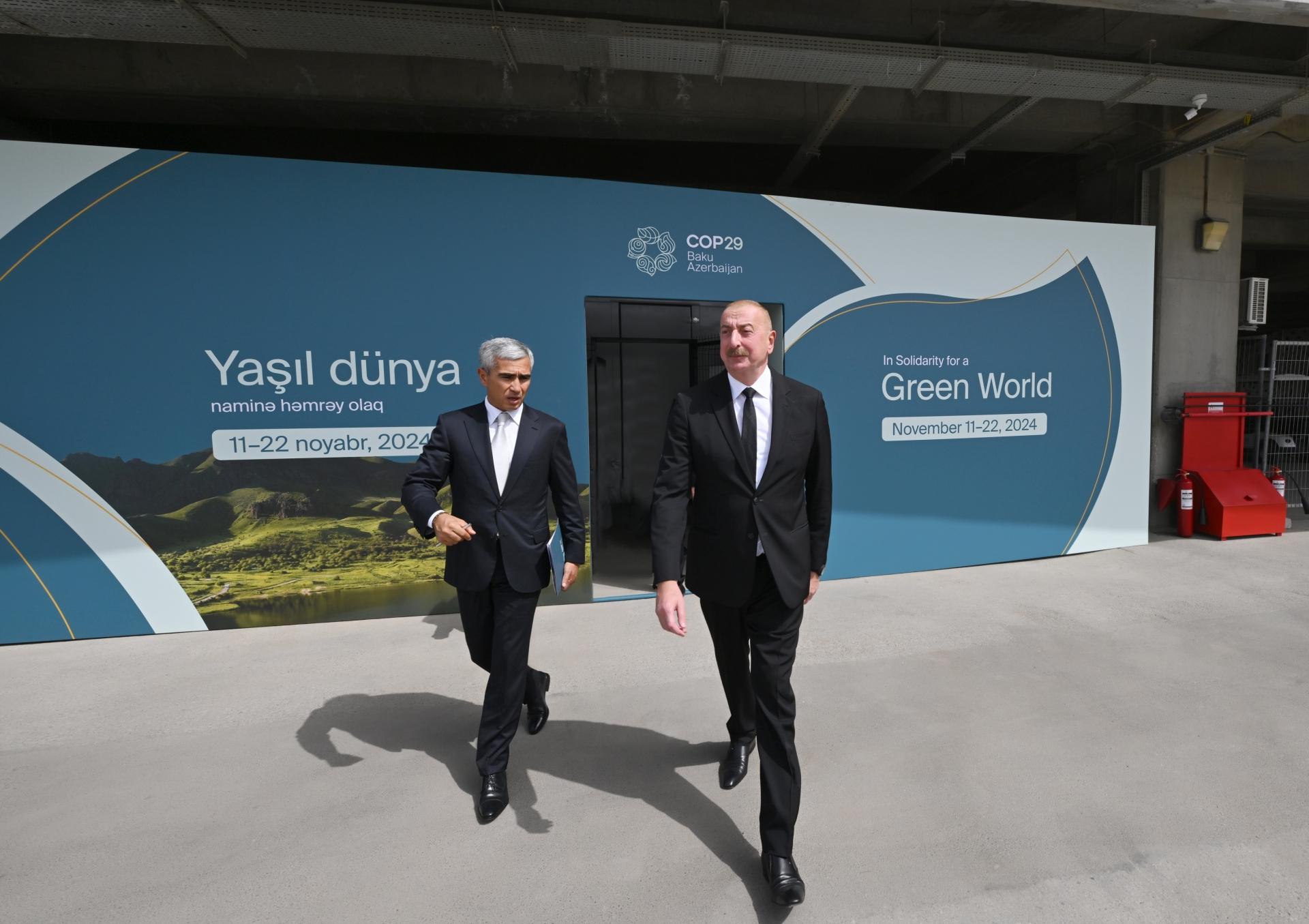 Prezident Bakı Olimpiya Stadionunun ərazisində:&nbsp;COP29-a hazırlıqla bağlı yeni tapşırıqlar verildi (FOTOLAR)