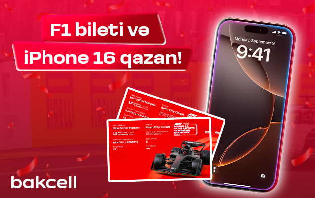 "Bakcell"dən &ldquo;iPhone 16&rdquo; qazanmaq şansı!
