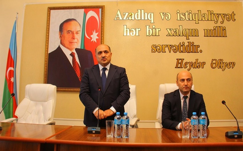 Nazir müavini yeni rektoru kollektivə təqdim edib - FOTOLAR