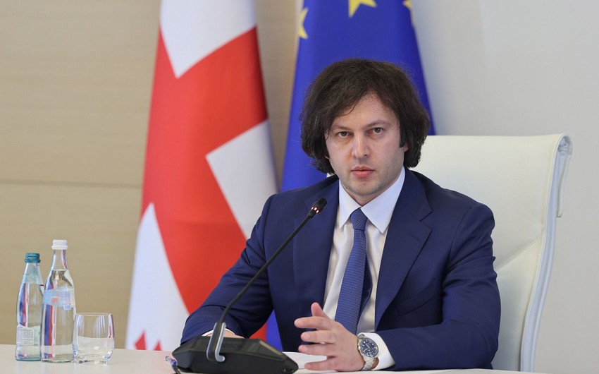 İrakli Kobaxidzenin Azərbaycana səfəri başa çatıb