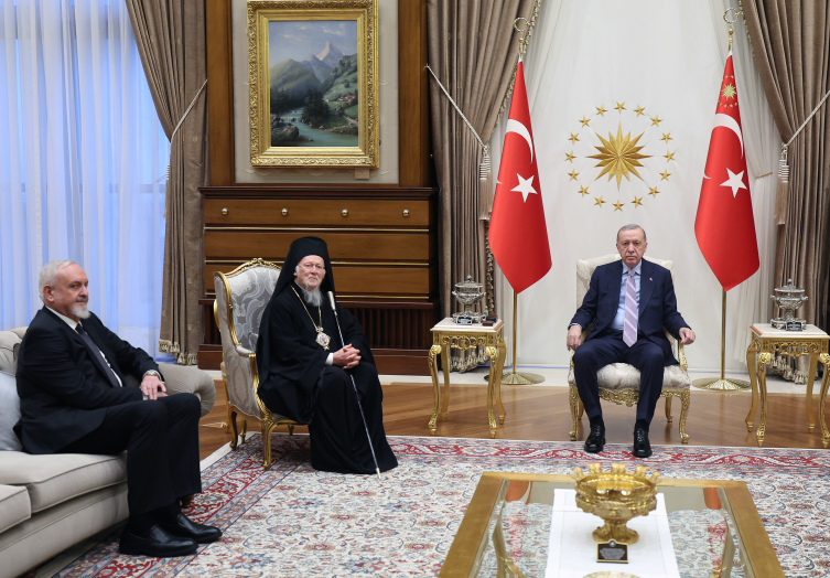 Ərdoğan Patriarx Varfolomeyi qəbul edib - FOTO