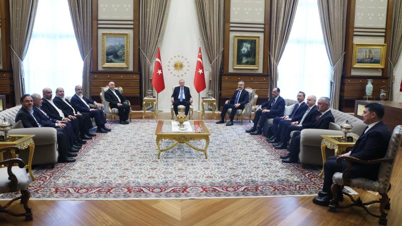 Ərdoğan HƏMAS nümayəndə heyətini qəbul edib: "471 günlük mübarizə..." - FOTOLAR
