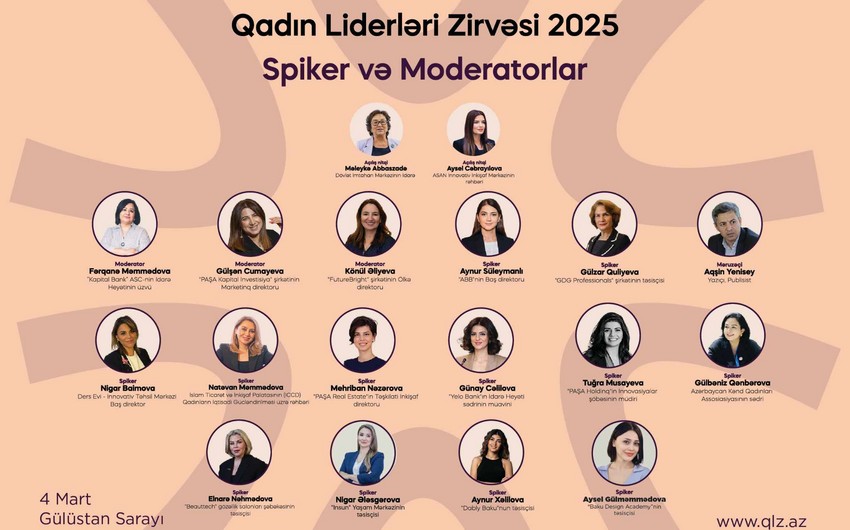 Ölkəmizdə ilk dəfə keçiriləcək Qadın Liderləri Zirvəsinin spikerləri bəlli oldu