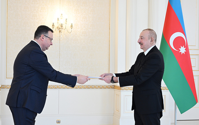 Azərbaycan prezidenti Belarusun yeni səfirini&nbsp;qəbul edib - FOTO